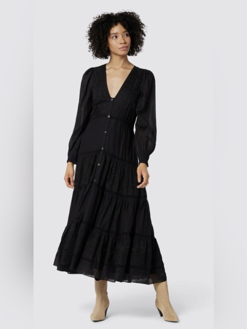 NWT Joie Meredine Maxi Dress Caviar Size 0